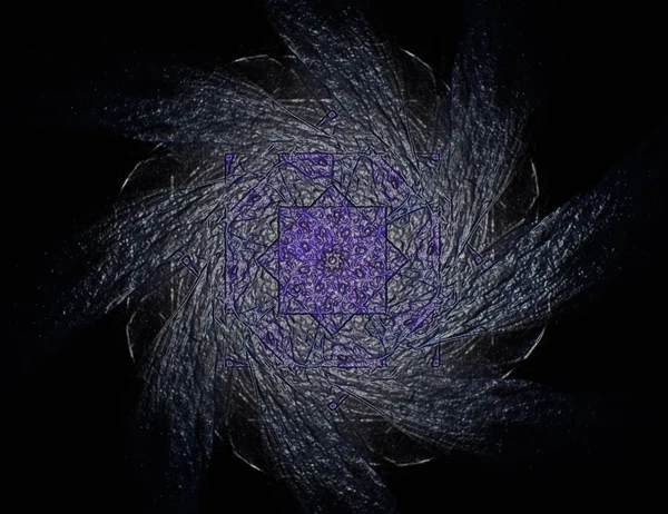Particule Forme Fractale Abstracte Tema Științei Fizicii Nucleare Designului Grafic — Fotografie, imagine de stoc