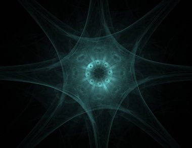 Bilim, teknoloji ve tasarım konularında fraktal radyal desen