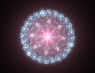 Serideki renkler, süslü boyalar. Arkaplan fraktal renk dokusundan oluşur ve hayal gücü, yaratıcılık ve tasarım projelerinde kullanılmak için uygundur