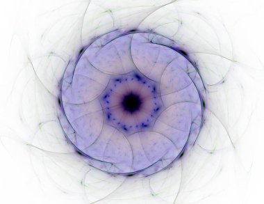 Bilim, teknoloji ve tasarım konularında fraktal radyal desen
