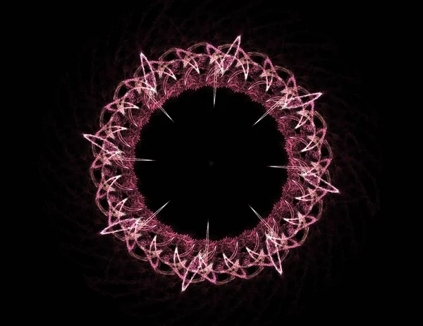 倒れる幾何学的なスパイラル 抽象的なカラフルなフラクタル テクスチャ — ストック写真