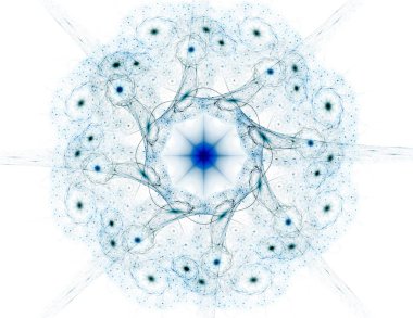 Soyut bir bilgisayar koyu arkaplanda modern fraktal tasarım üretti. Soyut fraktal renk dokusu. Dijital sanat. Soyut Form ve Renkler. Tasarımınız için soyut fraktal element deseni. Dinamik şekilli yumuşak renk üçgeni spirali