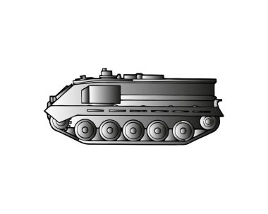 Hafif zırhlı keşif aracı beyaz arka plan üzerinde sürücüler