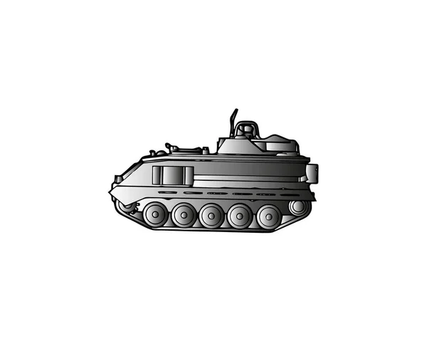 Light Armoured Reconnaissance Vehicle Drives White Background — Stock Vector