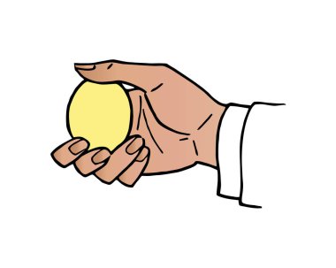 Küçük Paskalya yortusu yumurta tutan bir el. Paskalya sembolü.