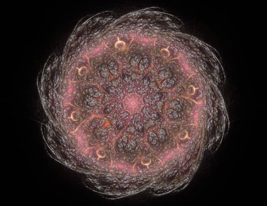 Soyut fraktal desen ve şekiller. Fraktal doku parmak izi.