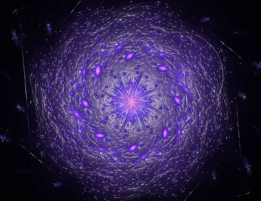 Renkli parlak nöron fraktal