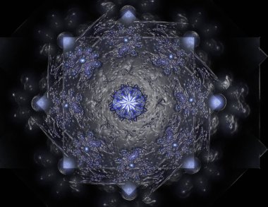 Soyut fraktal desen ve şekiller. Fraktal doku parmak izi.