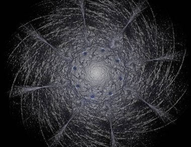 Parlak renkli fraktal boşluk dijital sanat yaratıcı grafik tasarım için