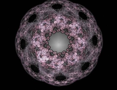 Soyut fraktal desen ve şekiller. Fraktal doku parmak izi.