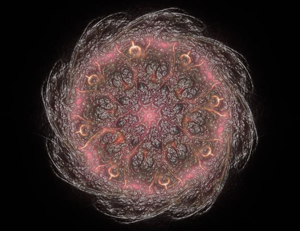 Soyut fraktal desen ve şekiller. Fraktal doku parmak izi.