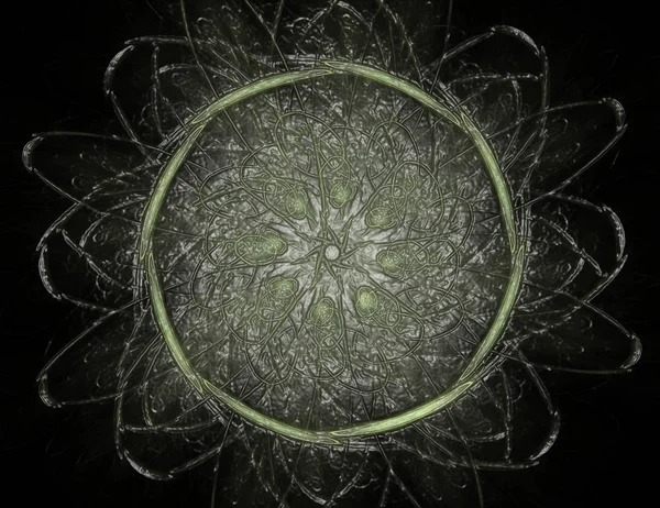 Parlak renkli fraktal boşluk dijital sanat yaratıcı grafik tasarım için