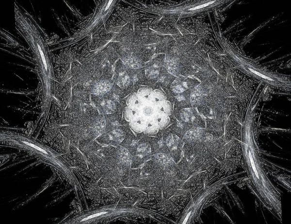 Σωματίδια Του Αφηρημένη Fractal Μορφές Σχετικά Θέμα Της Πυρηνικής Φυσικής — Φωτογραφία Αρχείου