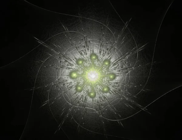 Bilim, teknoloji ve tasarım konularında fraktal radyal desen