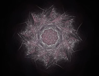 Bilim, teknoloji ve tasarım konularında fraktal radyal desen