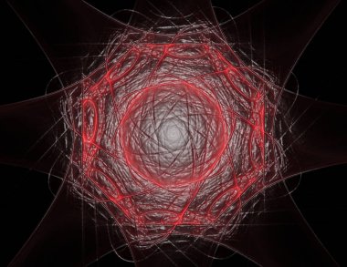 Bilgisayar fractal sanat yaratıcı tasarım, sanat ve eğlence için oluşturulan. Küre dönen arka plan.