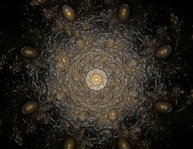 Geometrik Spiral aşağı düşüyor. Soyut renkli fraktal doku