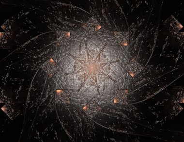 Bilgisayar fractal sanat yaratıcı tasarım, sanat ve eğlence için oluşturulan. Küre dönen arka plan.