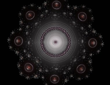 Renkli parlak nöron fraktal