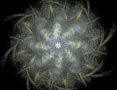 Konuyla ilgili soyut fraktal formlar grafik tasarım ve nükleer fizik bilim parçacıkların. Geometri kutsal fütüristik kuantum dijital hologram doku geliştirme dalga gerçeküstü tasarım.