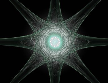 Soyut fraktal kırmızı arka plan ile kesişen daireler ve oval. disko ışıkları. Hareket illüstrasyon.