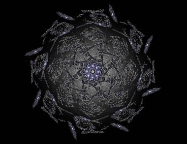 Soyut fraktal arka plan - bilgisayar tarafından oluşturulan görüntü. Dijital sanat. Daireleri merkeze doğru yakınsak. Kapakları, posterler, masaüstü duvar kağıdı için