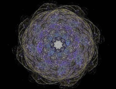 Parlak renkli fraktal boşluk dijital sanat yaratıcı grafik tasarım için