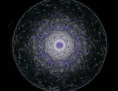 Parlak renkli fraktal boşluk dijital sanat yaratıcı grafik tasarım için