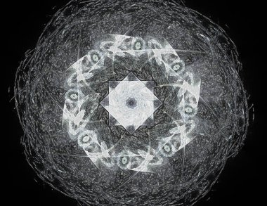 Bilgisayar fractal sanat yaratıcı tasarım, sanat ve eğlence için oluşturulan. Küre dönen arka plan.