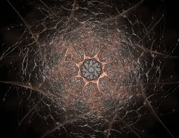 fractal radial pattern on the subject of science, technology and design