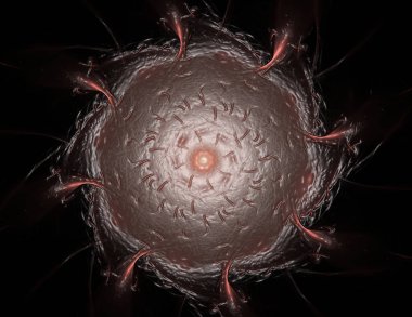 Geometrik Spiral aşağı düşüyor. Soyut renkli fraktal doku