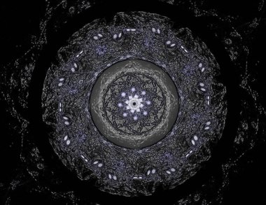 Renkli parlak nöron fraktal