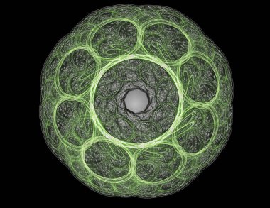 Renkli parlak nöron fraktal