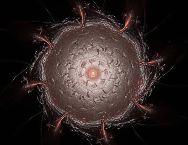 Geometrik Spiral aşağı düşüyor. Soyut renkli fraktal doku