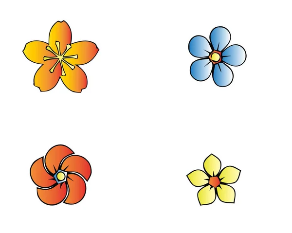 Абстрактні Барвисті Весняні Квіти Векторні Ілюстрації Фон — стоковий вектор