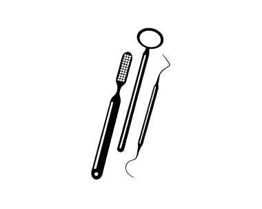 Diş hekimi aracı simge vektör, düz işareti, üzerinde beyaz izole katı piktogram dolu. Diş ekipman sembolü, logo illüstrasyon.