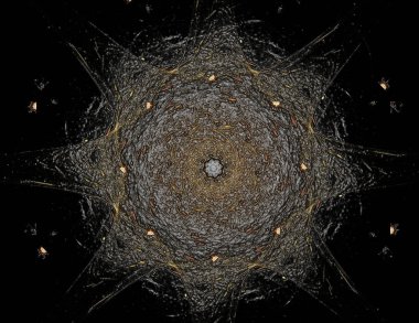 Soyut fraktal arka plan - bilgisayar tarafından oluşturulan görüntü. Dijital sanat. Daireleri merkeze doğru yakınsak. Kapakları, posterler, masaüstü duvar kağıdı için