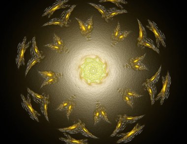 Konuyla ilgili soyut fraktal formlar grafik tasarım ve nükleer fizik bilim parçacıkların. Geometri kutsal fütüristik kuantum dijital hologram doku geliştirme dalga gerçeküstü tasarım.