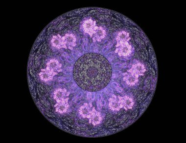 Parlak renkli fraktal boşluk dijital sanat yaratıcı grafik tasarım için