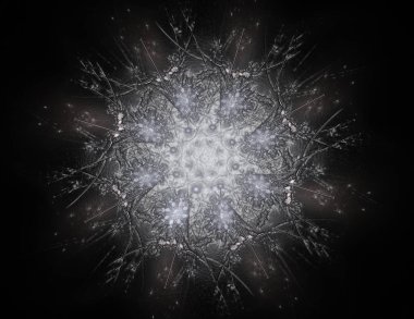 Konuyla ilgili soyut fraktal formlar grafik tasarım ve nükleer fizik bilim parçacıkların. Geometri kutsal fütüristik kuantum dijital hologram doku geliştirme dalga gerçeküstü tasarım.