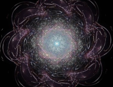 Parlak renkli fraktal boşluk dijital sanat yaratıcı grafik tasarım için