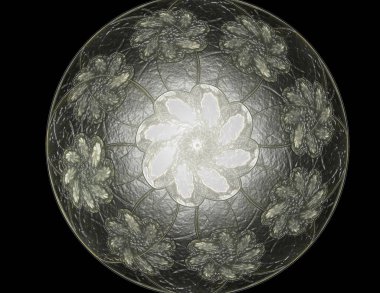 Renkli parlak nöron fraktal