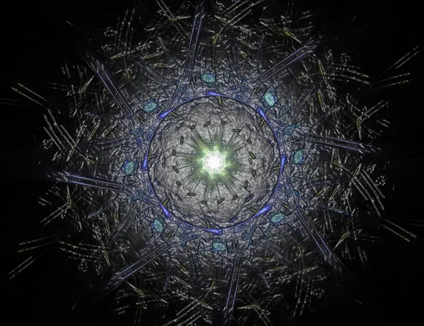 Renkli parlak nöron fraktal