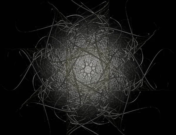 Abstrakt Fraktalrød Bakgrunn Med Kryssende Sirkler Ovaler Diskolys Bevegelsesillustrasjon – stockfoto