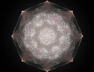 Soyut fraktal desen ve şekiller. Fraktal doku parmak izi.