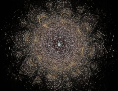 Soyut fraktal arka plan - bilgisayar tarafından oluşturulan görüntü. Dijital sanat. Daireleri merkeze doğru yakınsak. Kapakları, posterler, masaüstü duvar kağıdı için