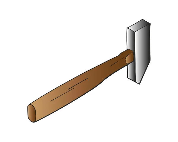 Vector Illustration Hammer Hand Drawn Hammer — Stock Vector