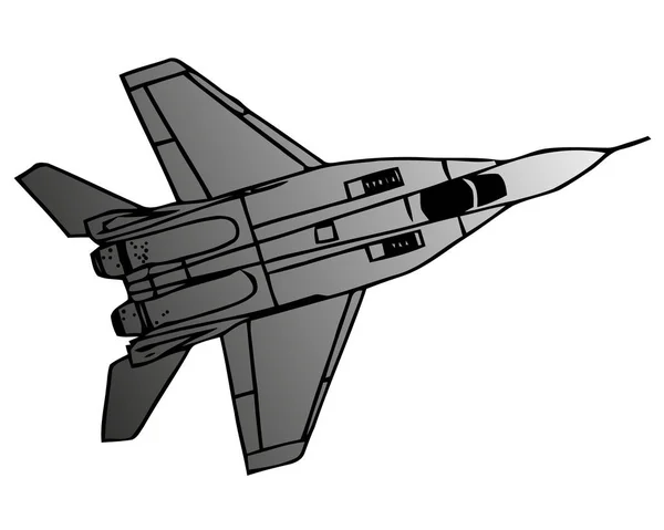 Kampfflugzeuge Der Marine Flug Scharfe Vektordarstellung — Stockvektor