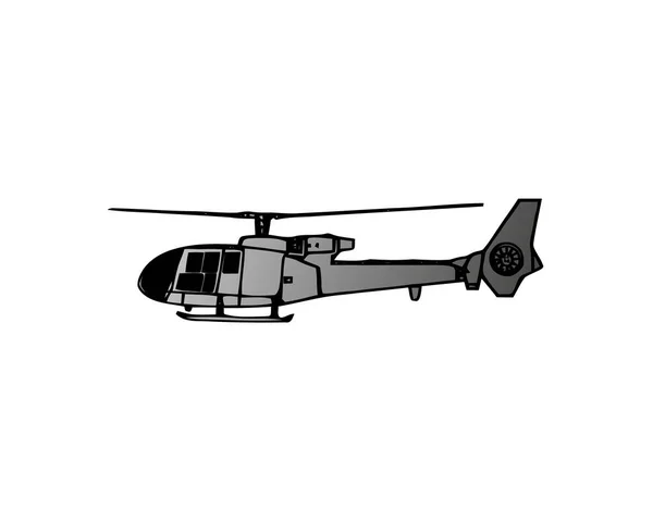 冷媒民用直升机气道运输车 所有目的直升机飞机在时髦的平面设计 在白色背景上被隔离 — 图库矢量图片