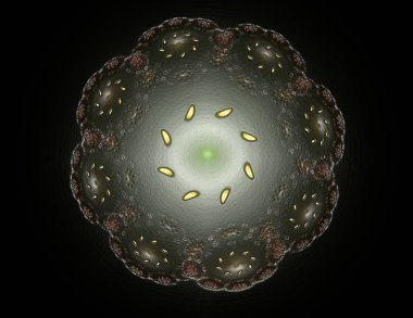 Bilgisayar fractal sanat yaratıcı tasarım, sanat ve eğlence için oluşturulan. Küre dönen arka plan.